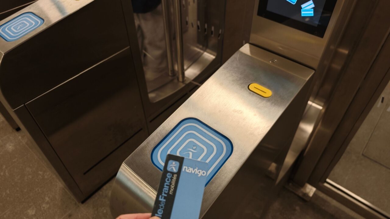 PARIS, FRANCE - November 29, 2024: Travel card Pass Navigo for all modes of transport in the Ile-de-France region