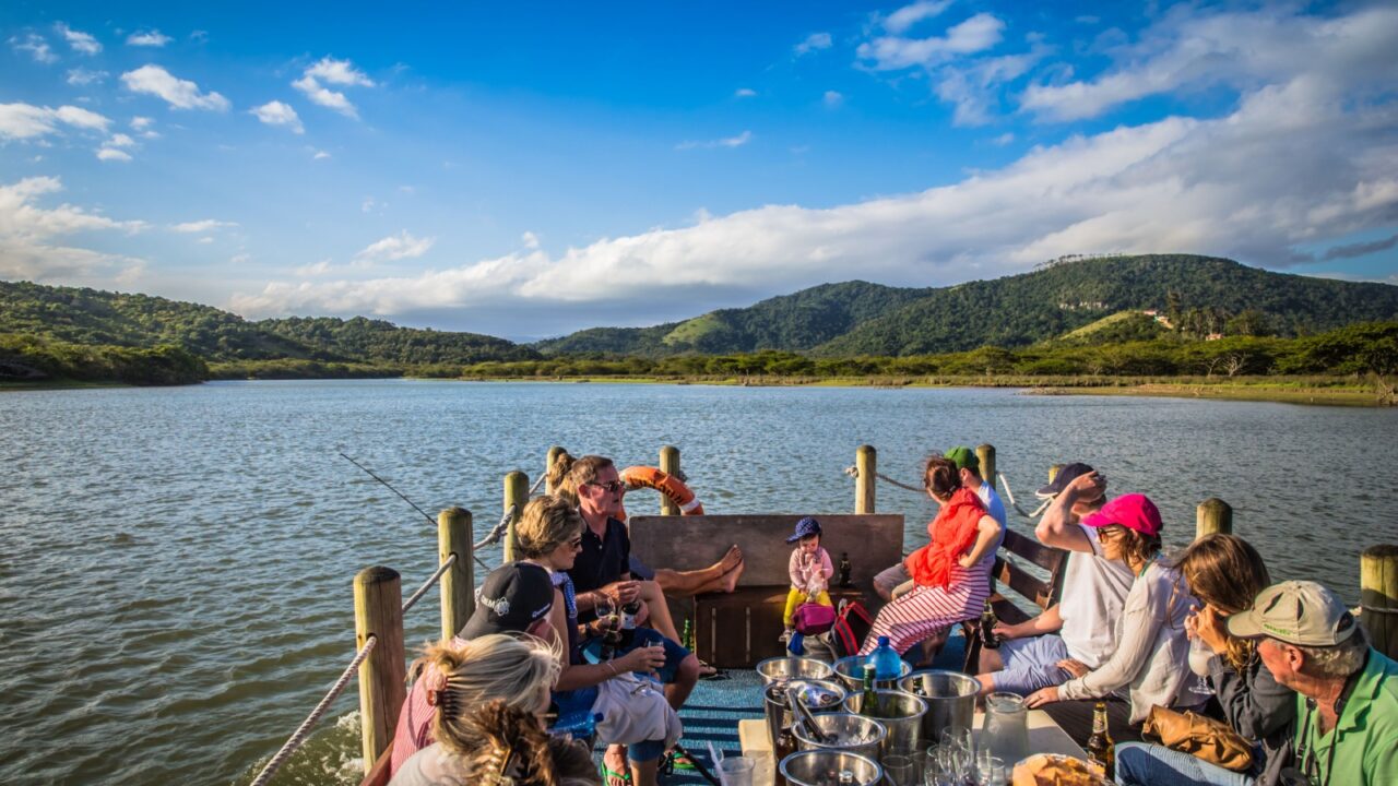 South Africa - January 22 2015: The beauty of the Umngazi River mouth