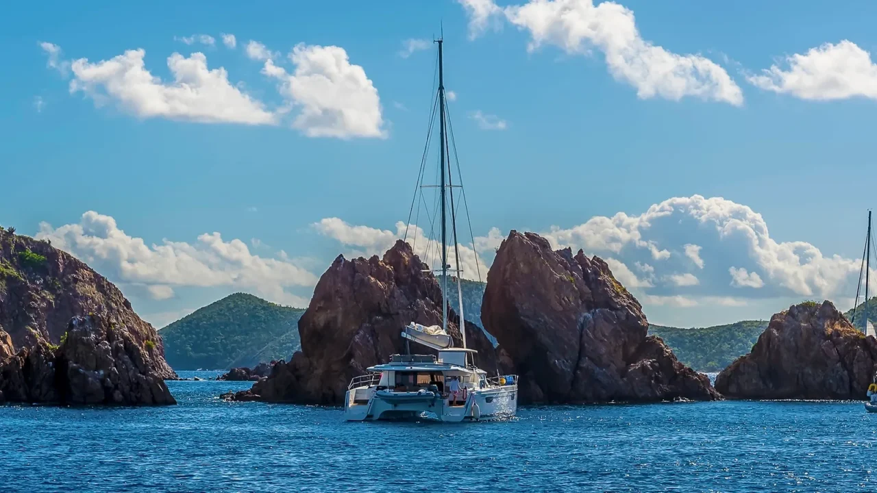 a close up view of the indian islets off the