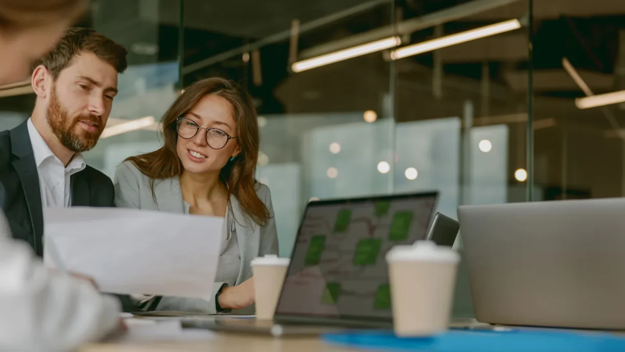 a diverse group of professionals engaging in productive discussions about