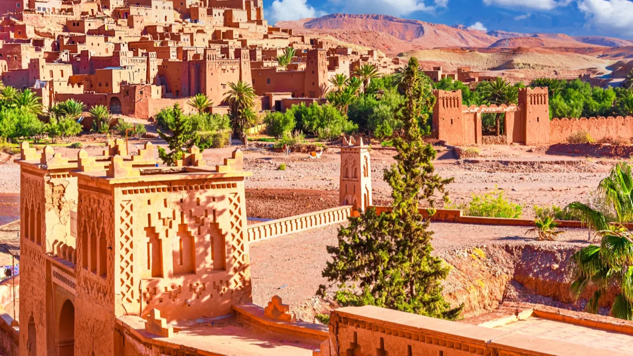 aitbenhaddou ouarzazate morocco overview of the famous ksar made of
