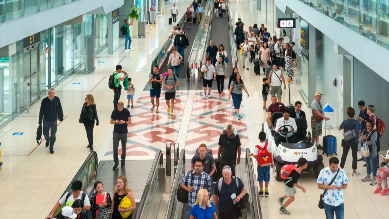 bangkok thailand july 26 2018 the arrivals passenger