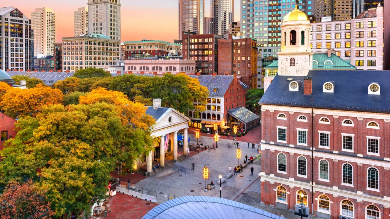boston massachusetts usa downtown skyline
