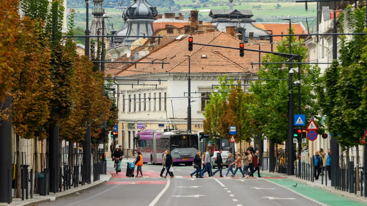 clujnapoca romania september 17 2022 buildings with beautiful architecture