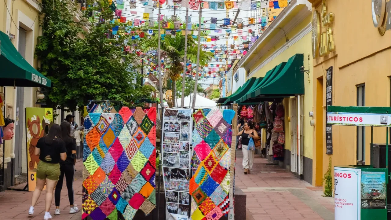 colima mexico september 16 2022 constitucion street in downtown colima