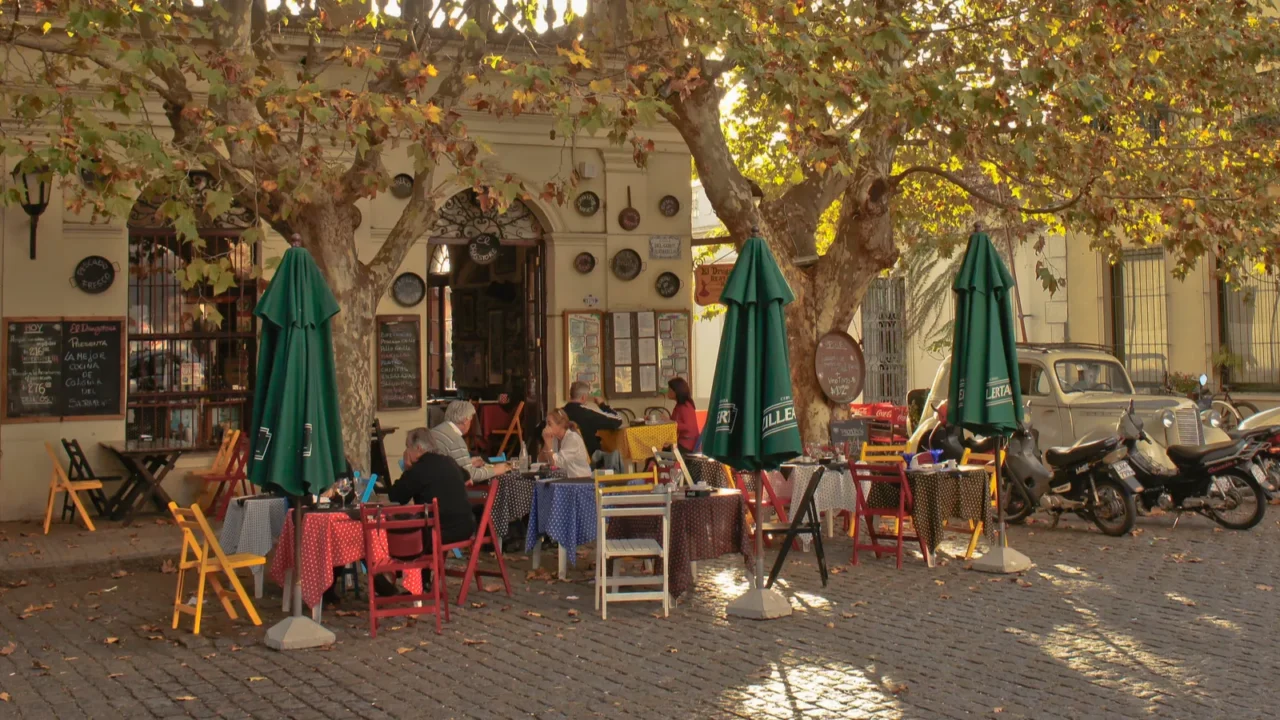 colonia del sacramento old city street view uruguay south america