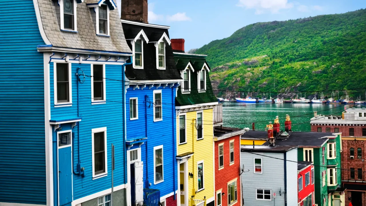 colorful houses in st johns