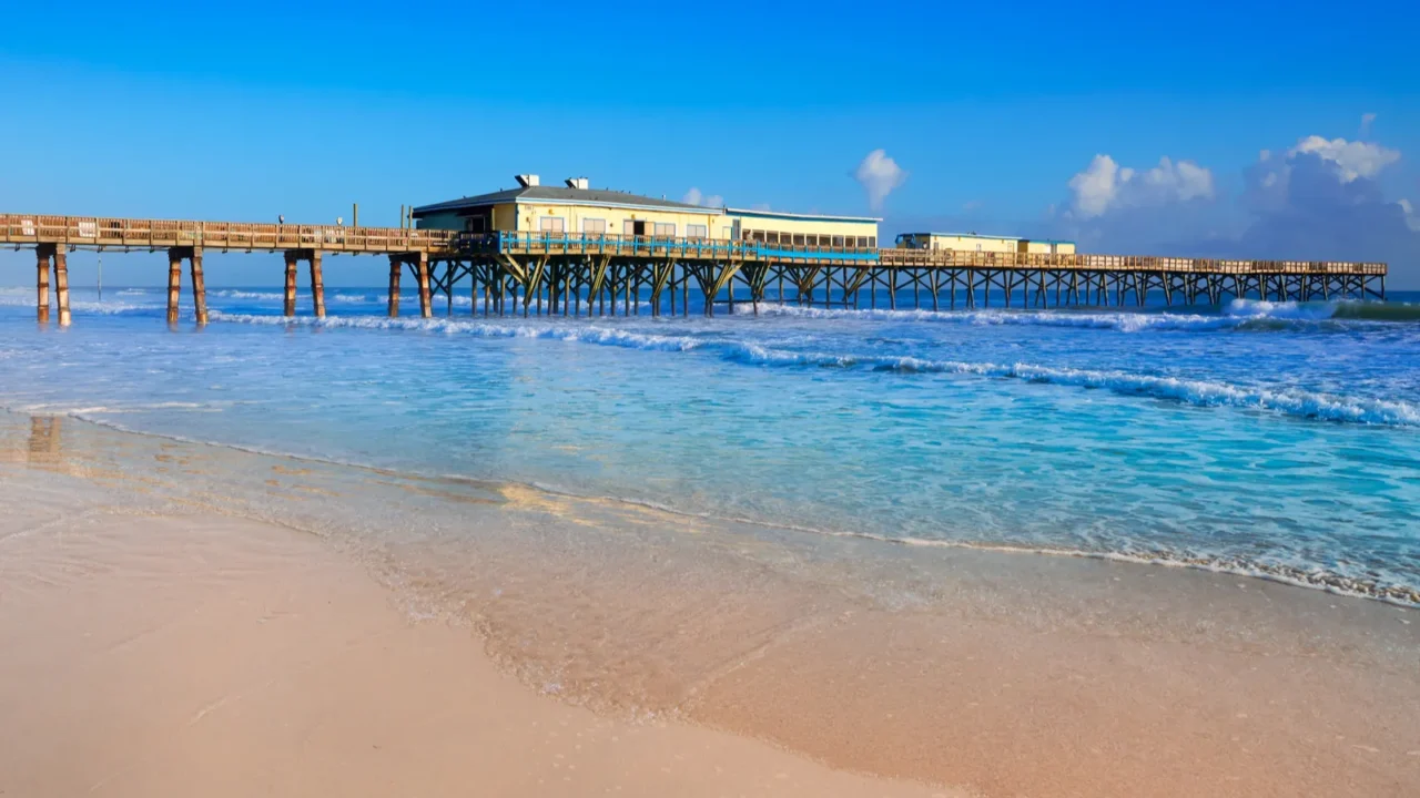daytona beach in florida with pier usa