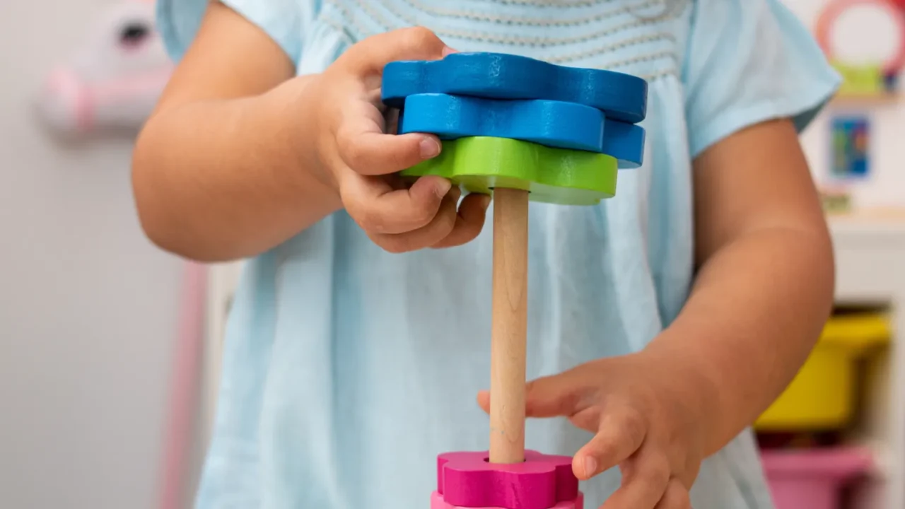 detail shot of the hands of an unrecognizable girl of