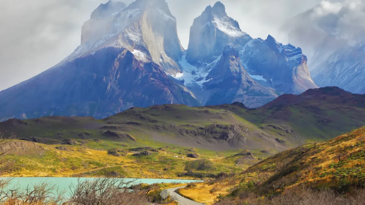 dirt road leads to the cliffs