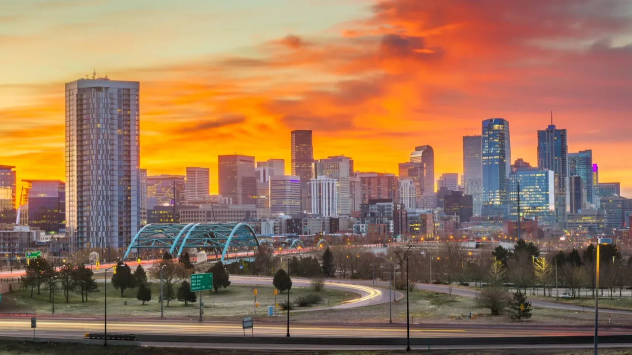 downtown denver colorado usa skyline