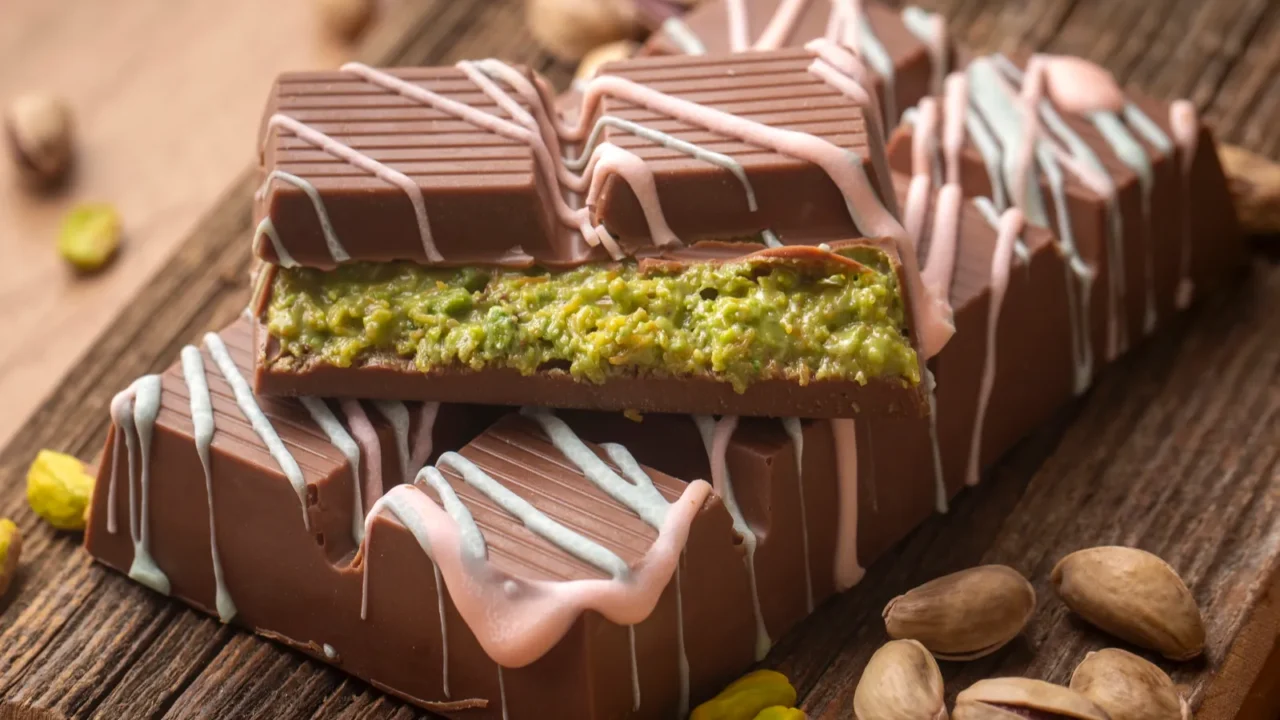 dubai chocolate is a dessert prepared with milk and dark