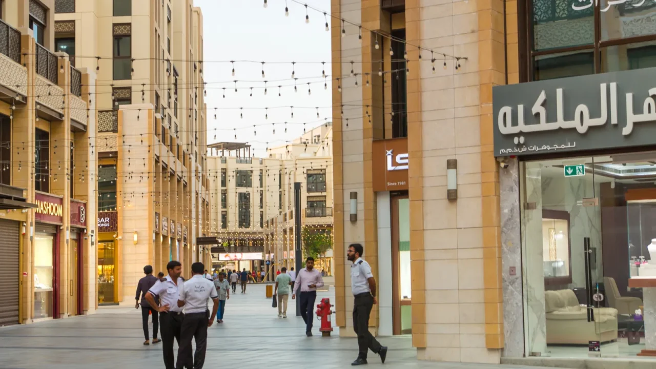 dubai uae  24 august 2024 dubai gold souk area