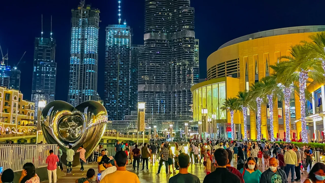 dubai united arab emirates january 1 2021 people walking outside