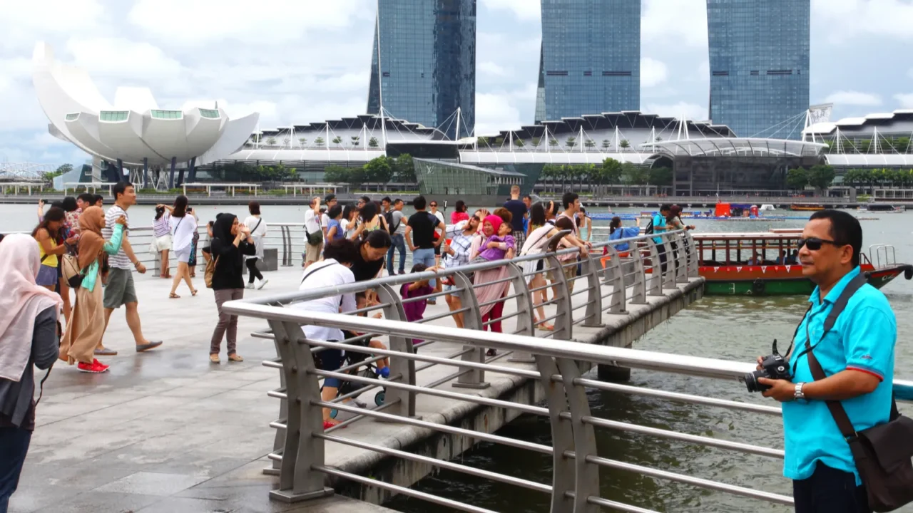financial district with modern buildings