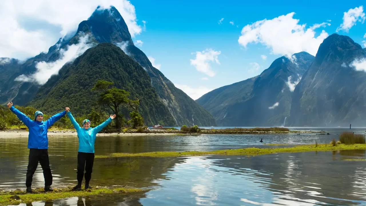 happy couple on the beach