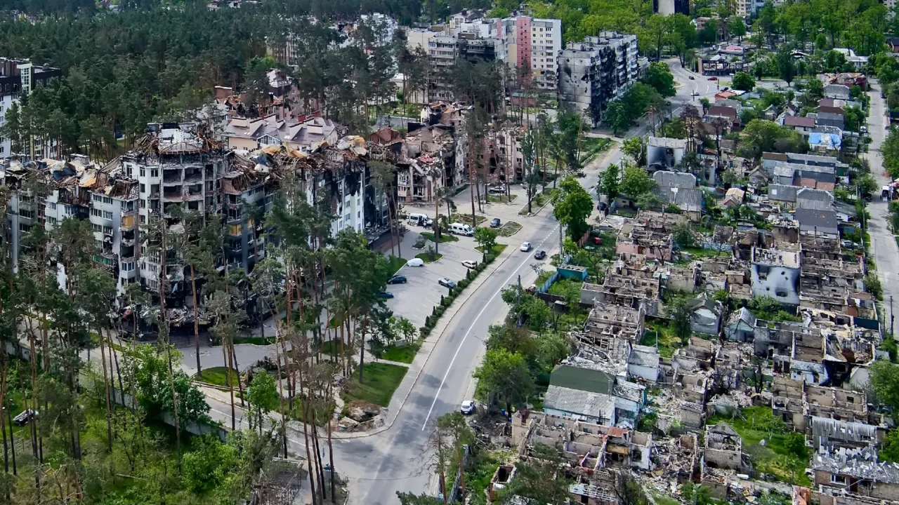 irpin kyiv region ukraine  may 15 2022 war in