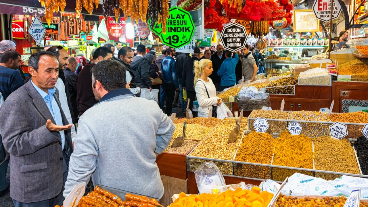 istanbul  nov 21 the spice bazaar or egyptian bazaar