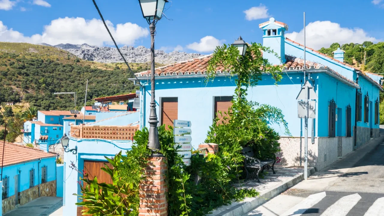 juzcar spain  september 07 view of juzcar on september