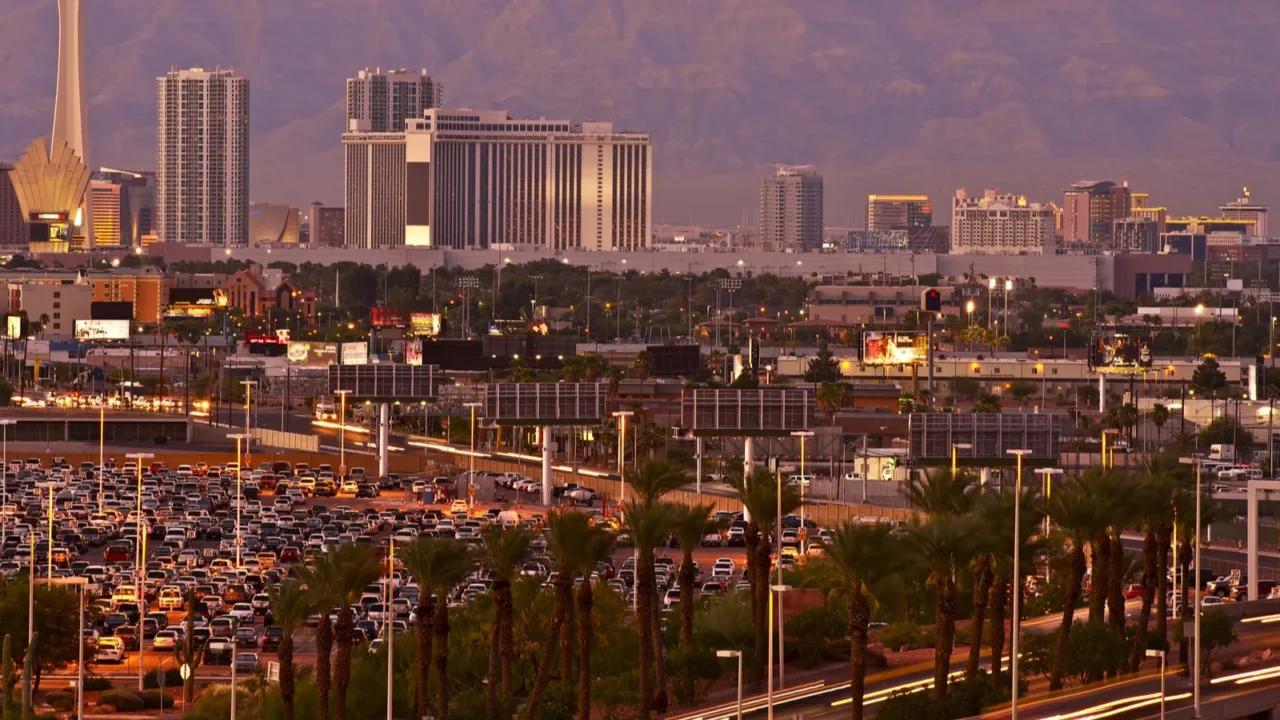 las vegas sunset skyline