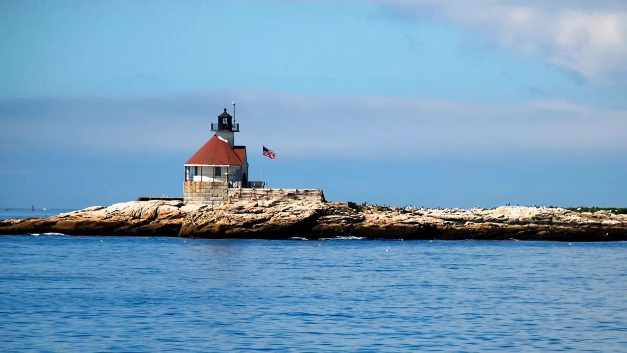 leuchtturm in boothbay harbor maine usa