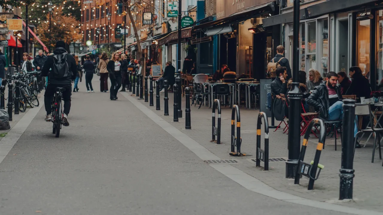 london uk  october 23 2021 people on exmouth market