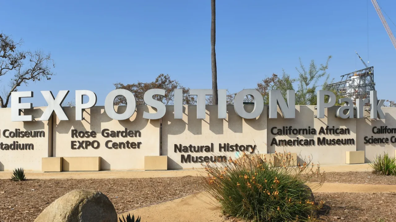 los angeles california  4 dec 2024 sign at exposition