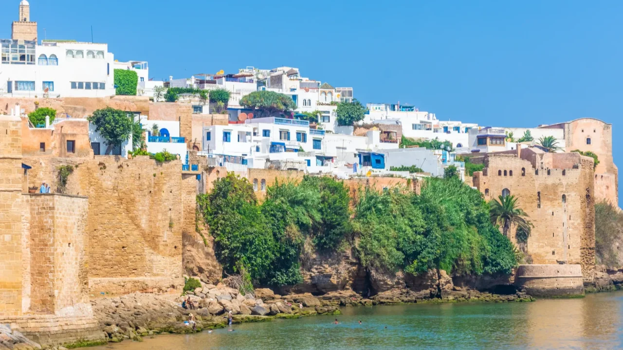 medina of rabat from the sea morocco