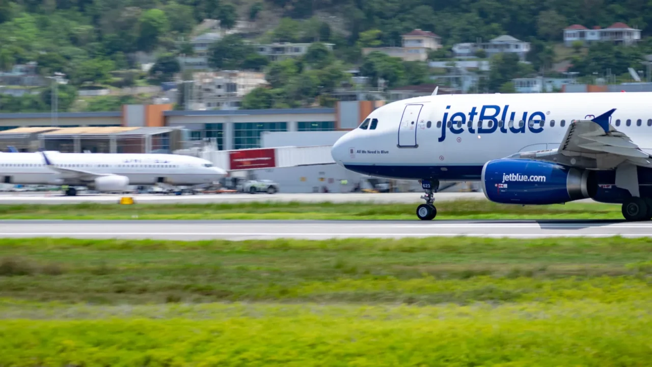 montego bay jamaica  april 11 2015 jetblue aircraft on