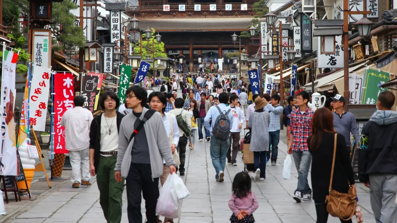 nagano japan  may 1 2012 people visit zenkoji temple