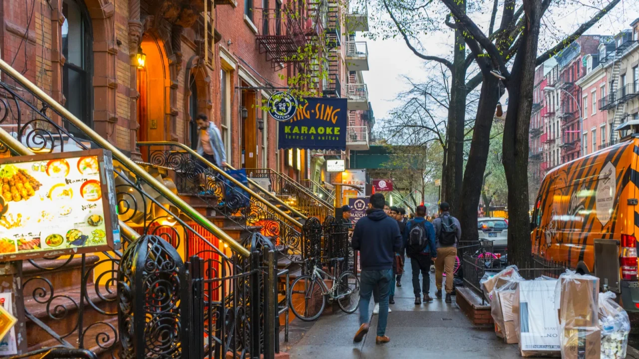 new york usa april 252018 street view of