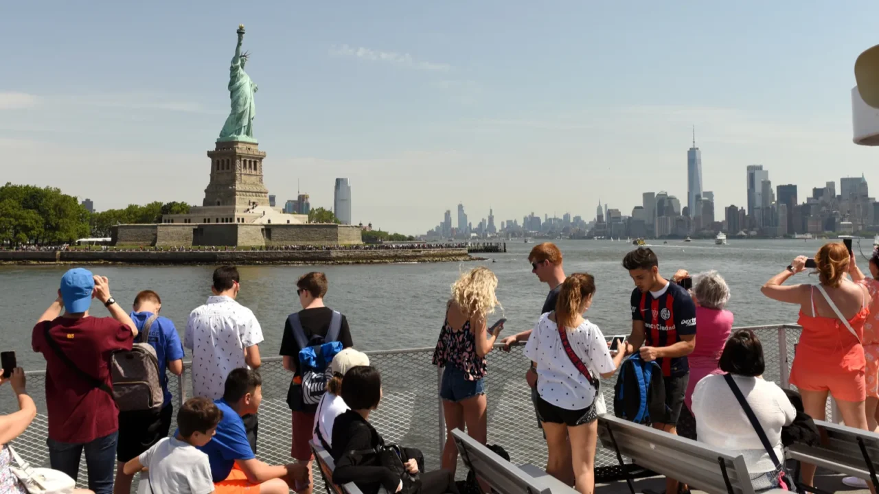 new york usa  june 09 2018 passengers of the