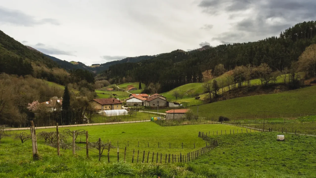 oma village in kortezubi in basque country spain in a