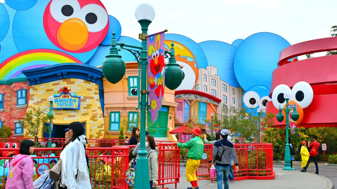 osaka jp  april 7  sesame street theme elmo