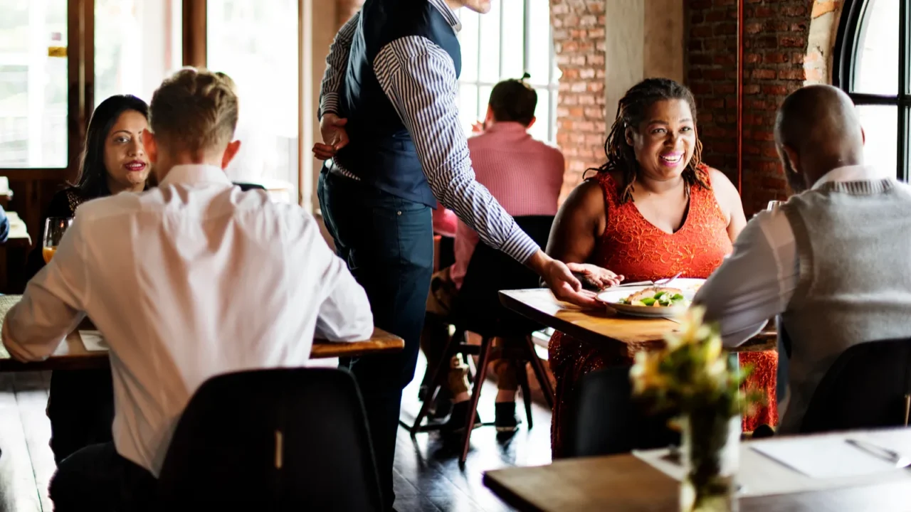 people in restaurant concept
