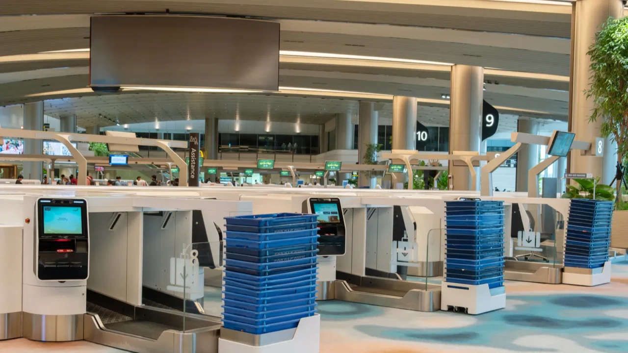 singapore singapore  november 02 2024 automated selfservice baggage drop
