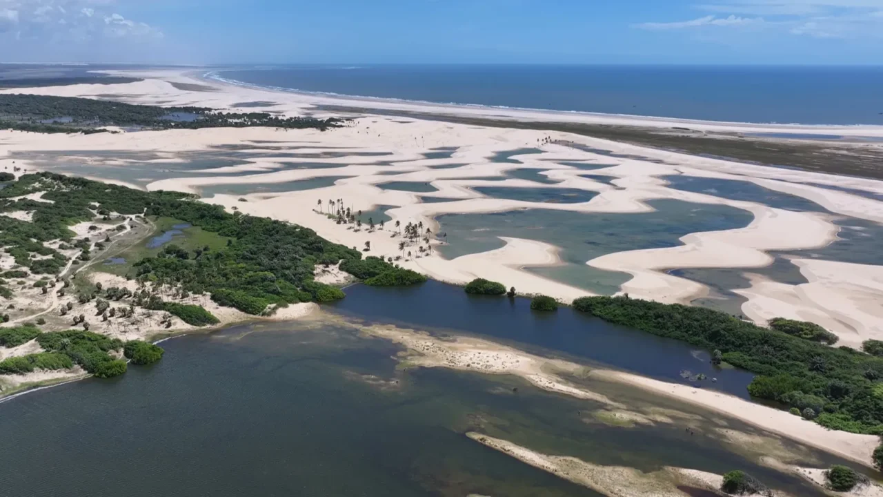 small sheets at tutoia in maranhao brazil nature landscape winding