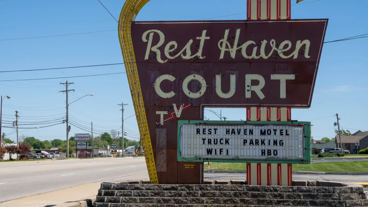 springfield missouri  may 5 2021 the famous neon sign
