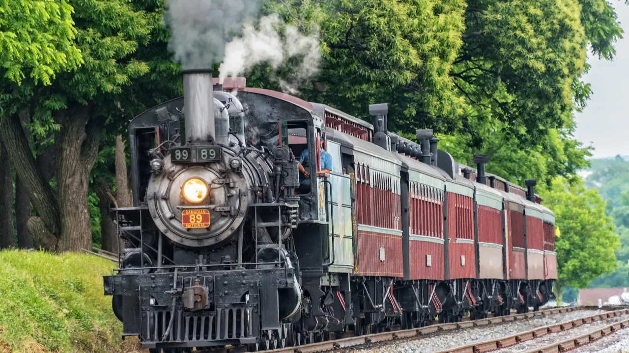 strasburg pa june 6 2018 strasburg railroad locomotive canadian