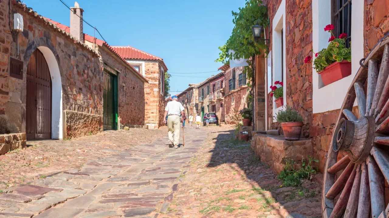 street view of castrillo de los polvazares maragato town spain