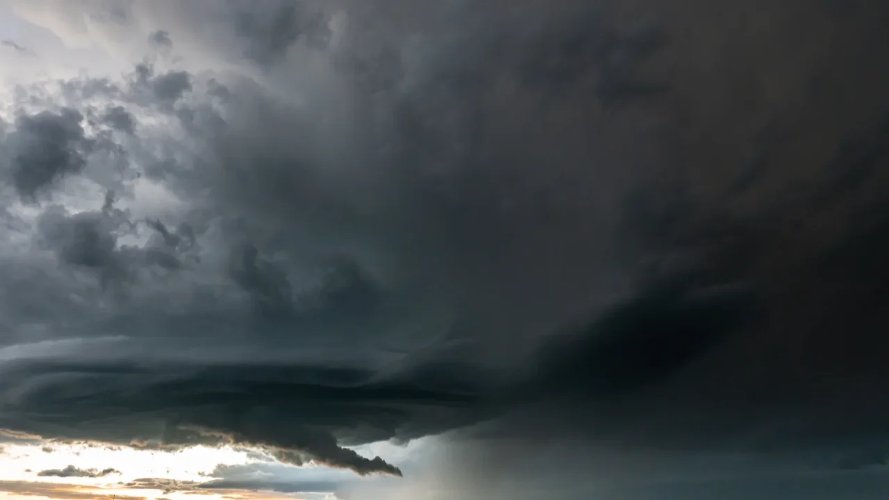 summer thunderstorm in the canadian prairies