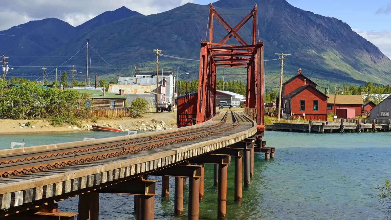 the iron rail bridge of carcross carcross is community in