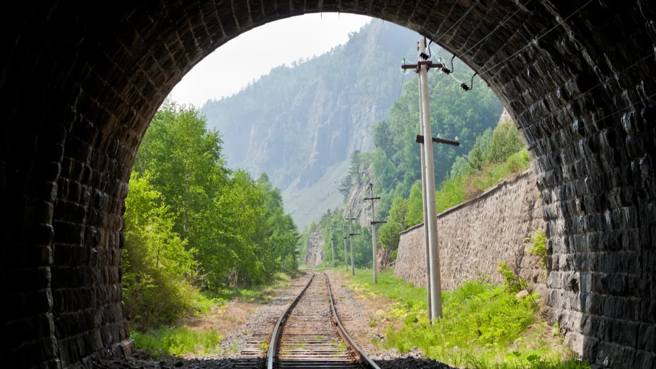 view from the old railroad tunnel