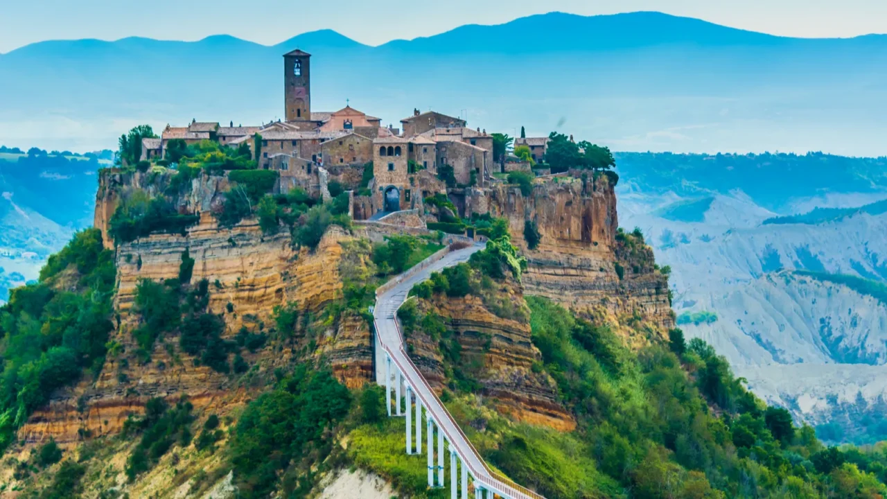 view of civita di bagnoregio a town in the province