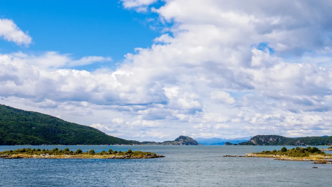 view of lapataia bay to beagle channel terra del fuego