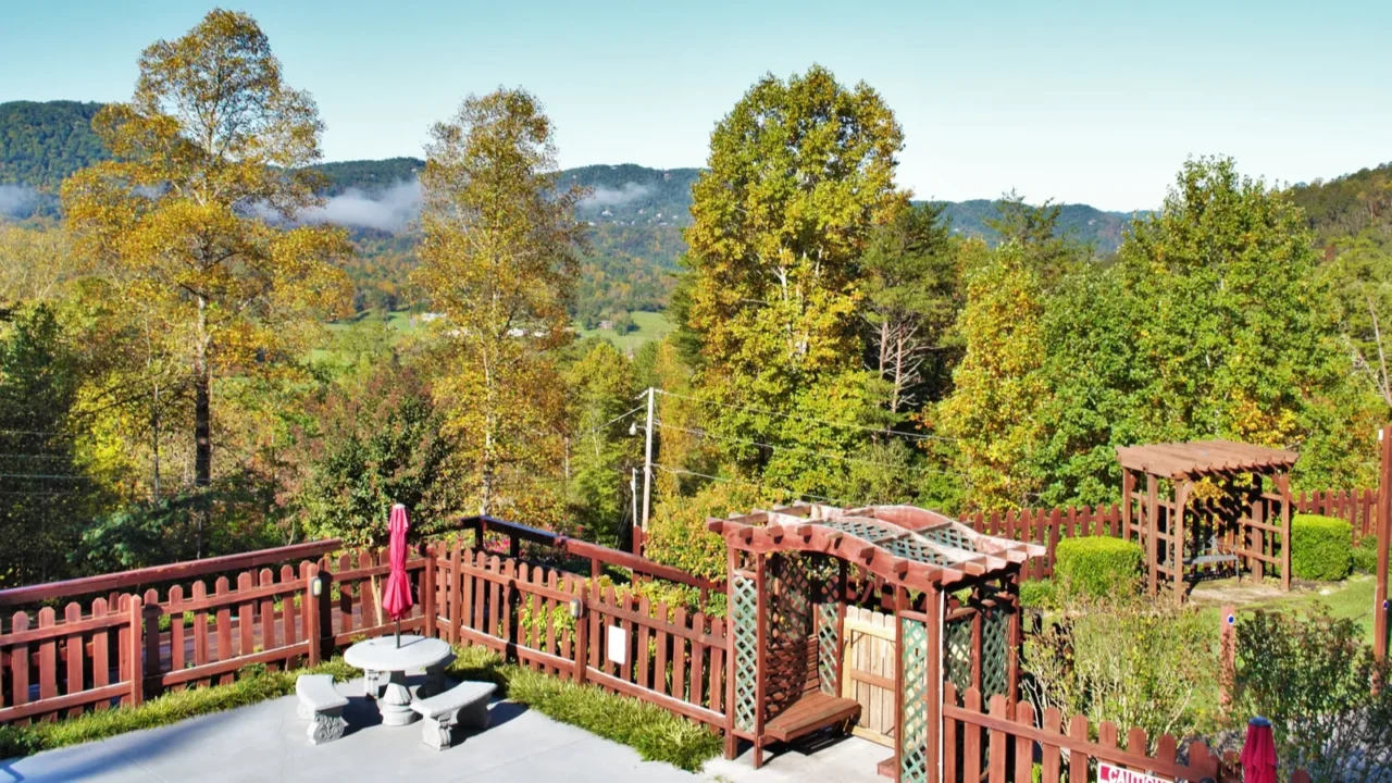 view of the mountains landscape background resort in great smoky