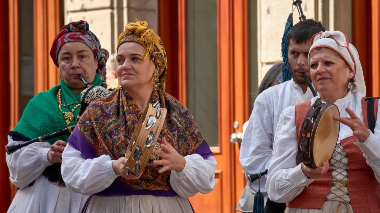 vigo pontevedra spain april 7 2024 the tambourines do not