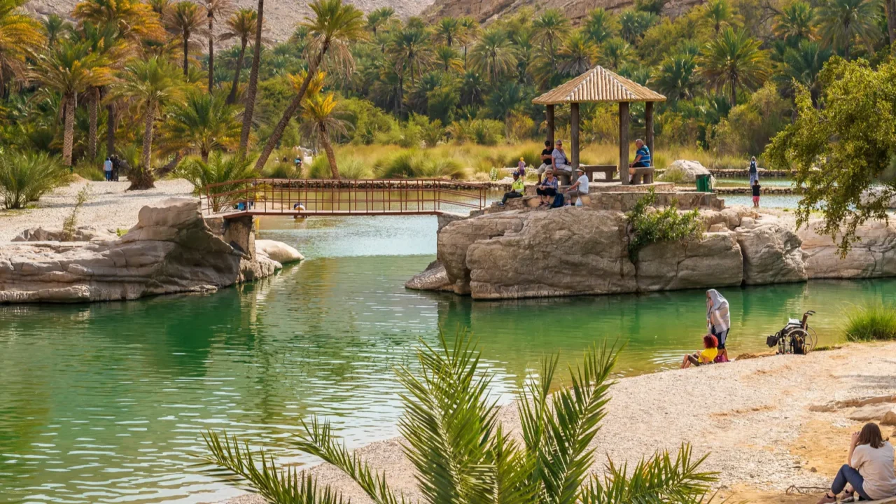 wadi bani khalid oman  february 12 2020 view of