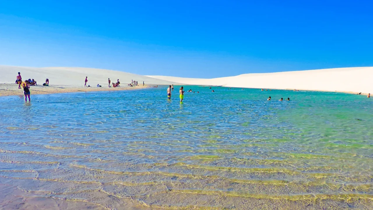 wonderful view of lencois maranhenses national park  santo amaro