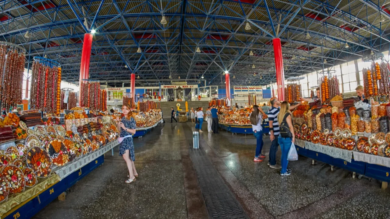 yerevan armenia  august 03 2017 central market of yerevan